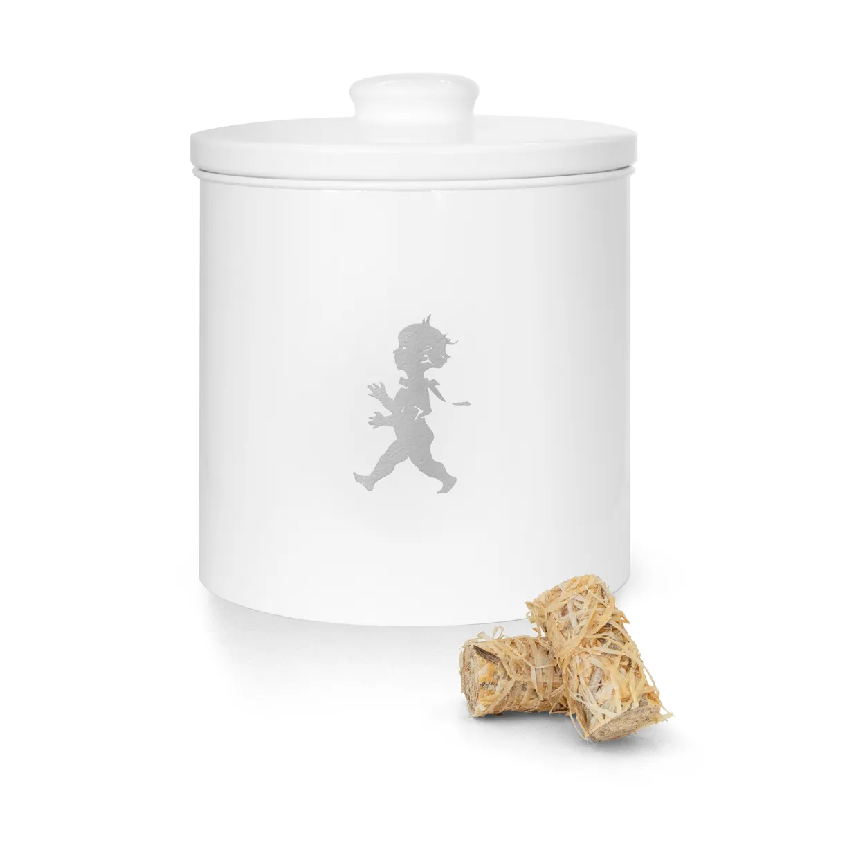 Alternativ bild 0 för SOLSTICKAN - Förvaringsburk rund 20 cm vit