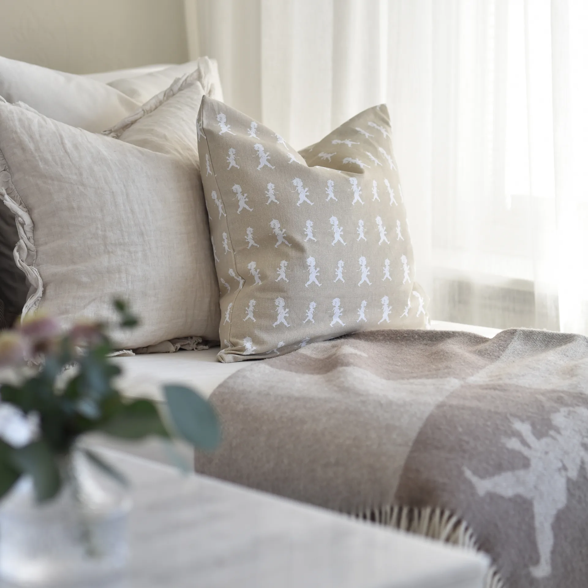 Solstickan kuddfodral 50x50 cm, Sand Solstickan Design