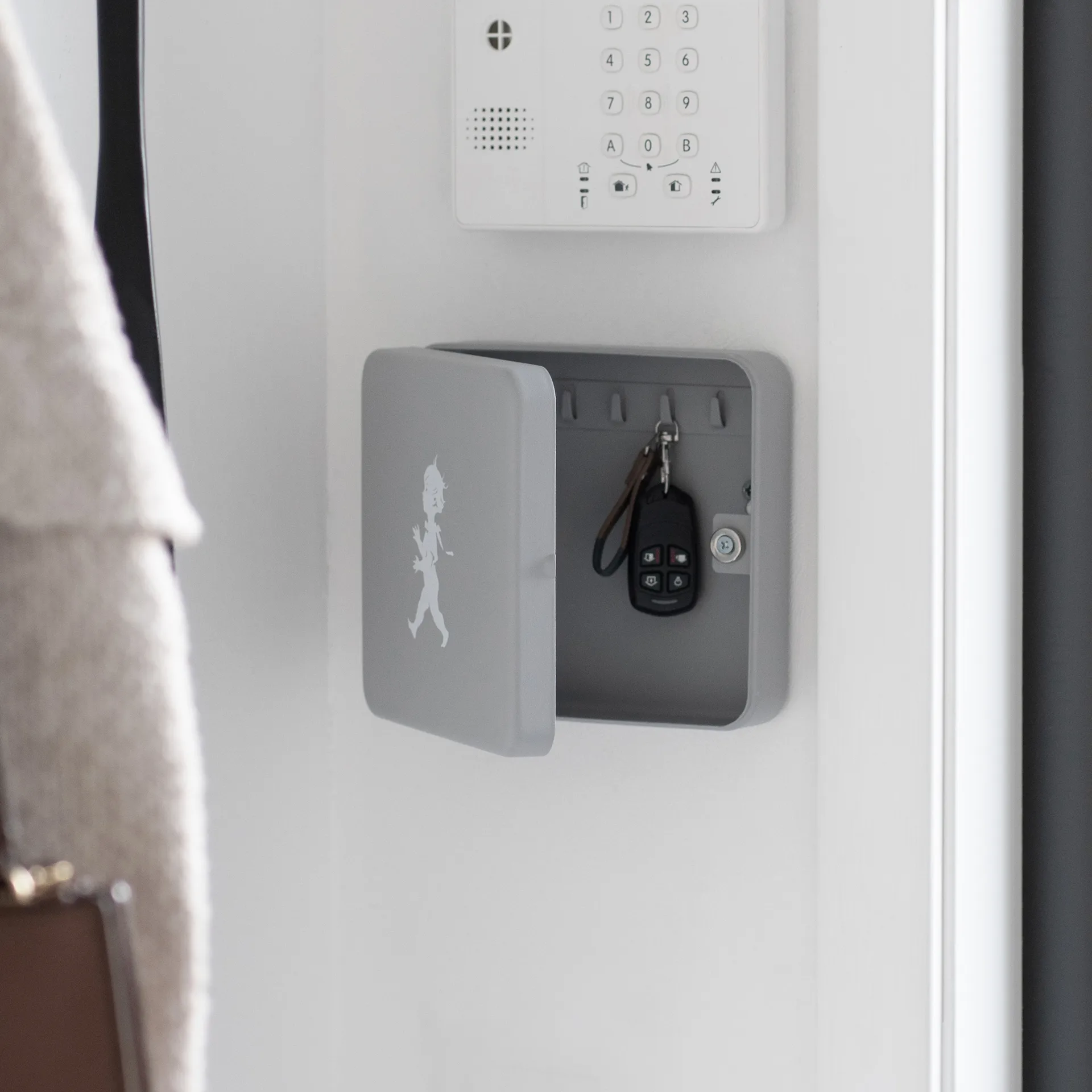 Solstickan nyckelskåp 16x17 cm, Grå Solstickan Design