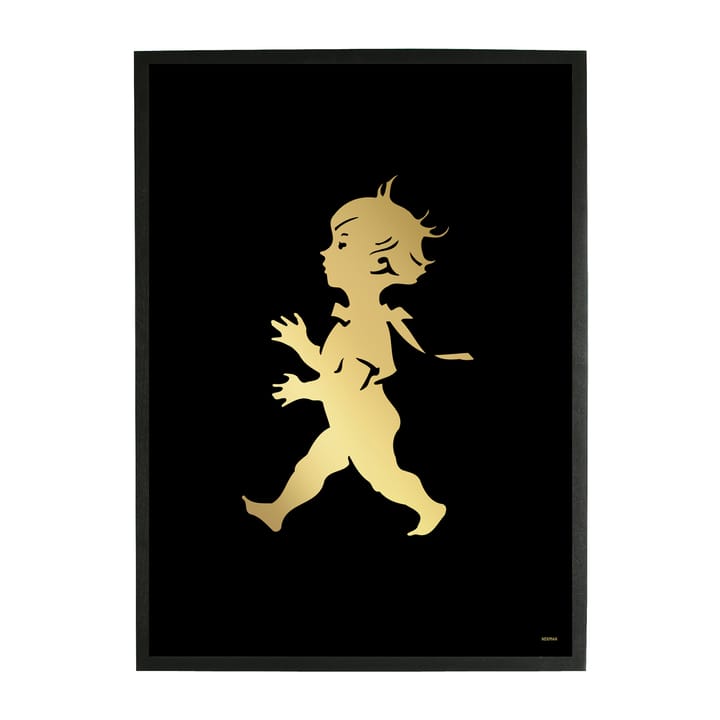 Solstickan poster 50x70 cm, Guld-svart Solstickan Design