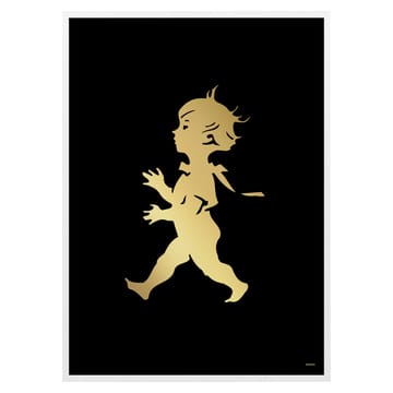 Solstickan poster 50x70 cm - Guld-svart - Solstickan Design