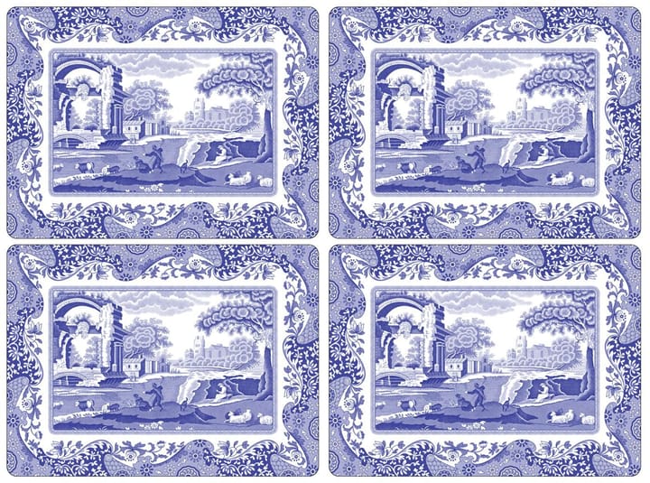 Blue Italian bordsunderlägg 4-pack, Blå-vit Spode