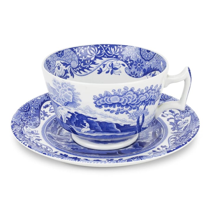 Blue Italian frukostkopp med fat, 28 cl Spode