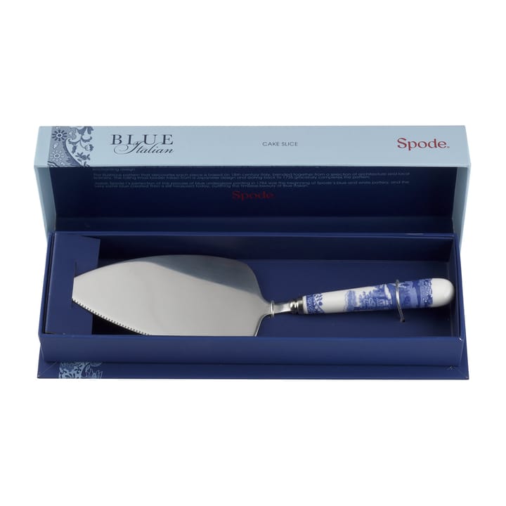 Blue Italian tårtspade 25 cm, Keramik-rostfritt stål Spode