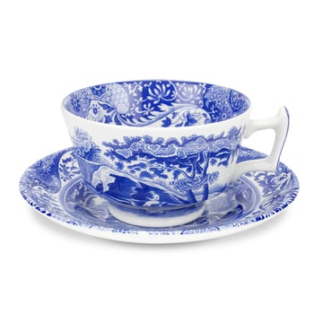 Läs mer om Spode Blue Italian tekopp med fat 20 cl
