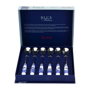 Blue Italian tesked 6-pack - Keramik-rostfritt stål - Spode