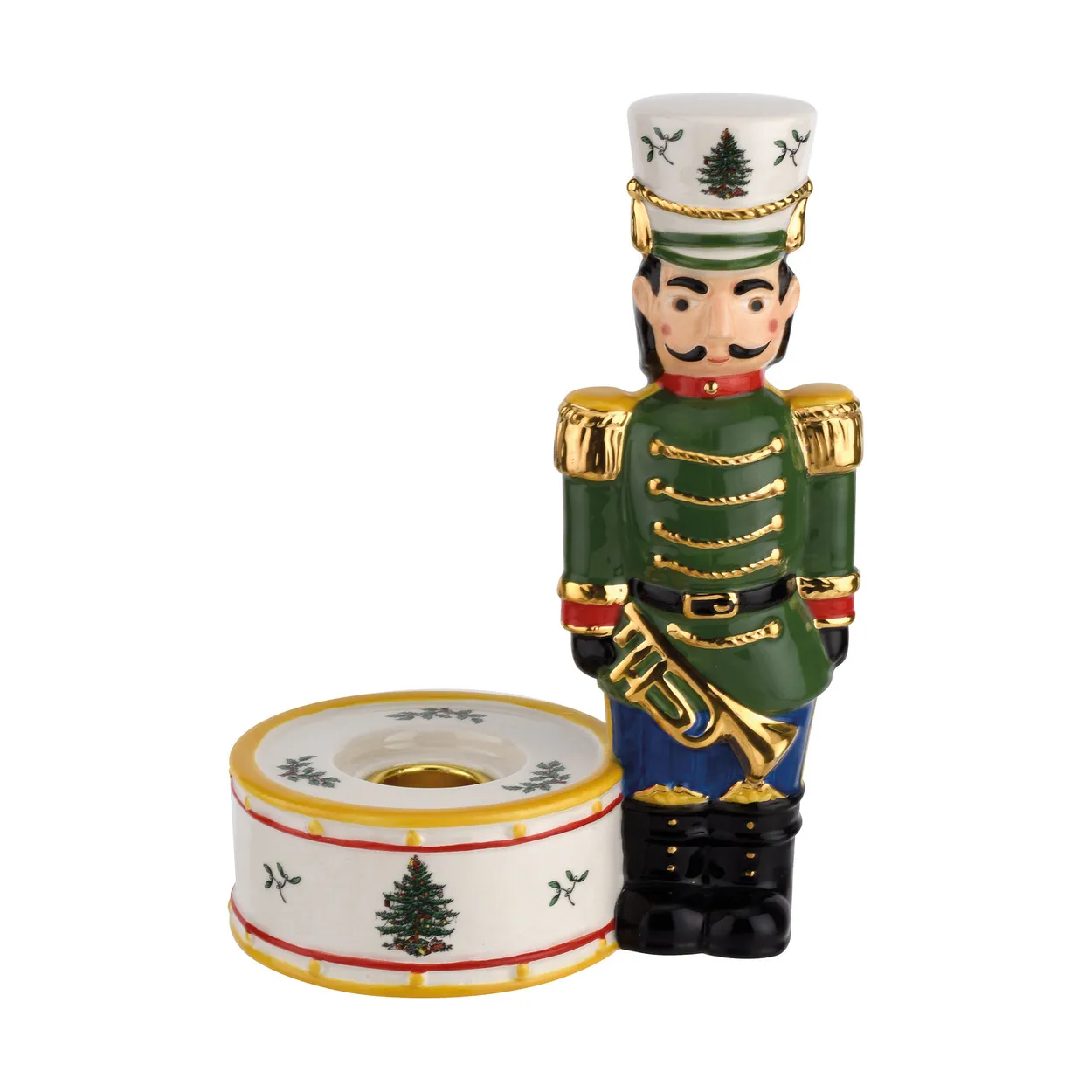 Alternativ bild 0 för Spode Christmas Tree Nutcracker ljushållare 17,5 cm Green