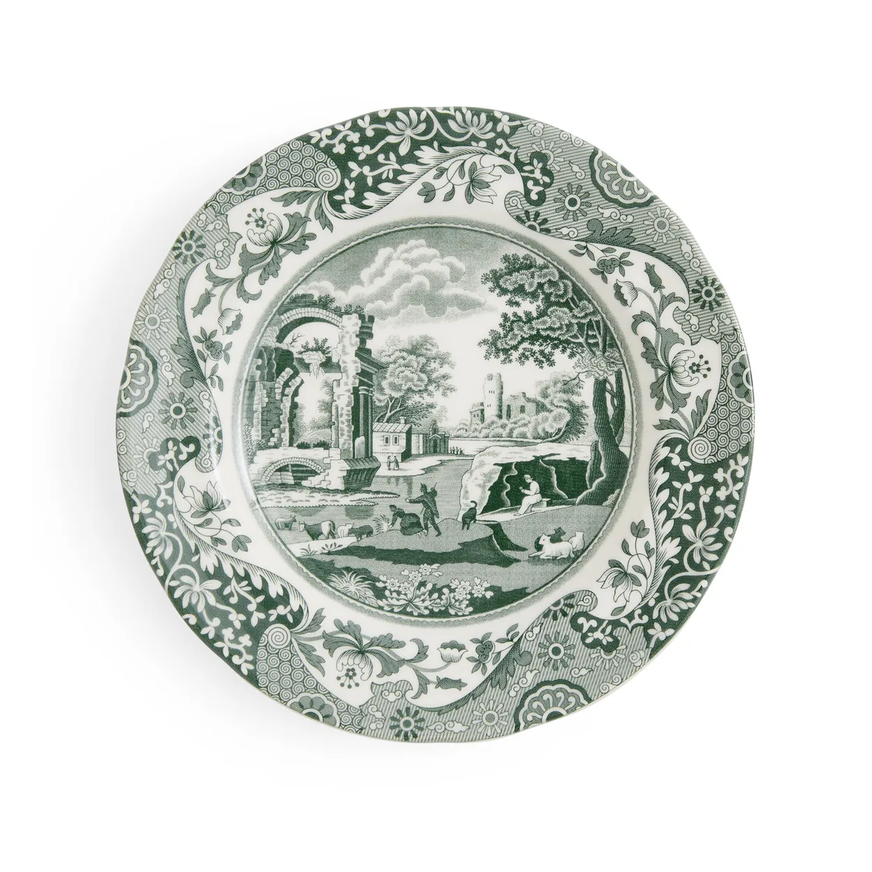Spode Heritage Green Italian tallrik Gr&ouml;n, &Oslash;15 cm
