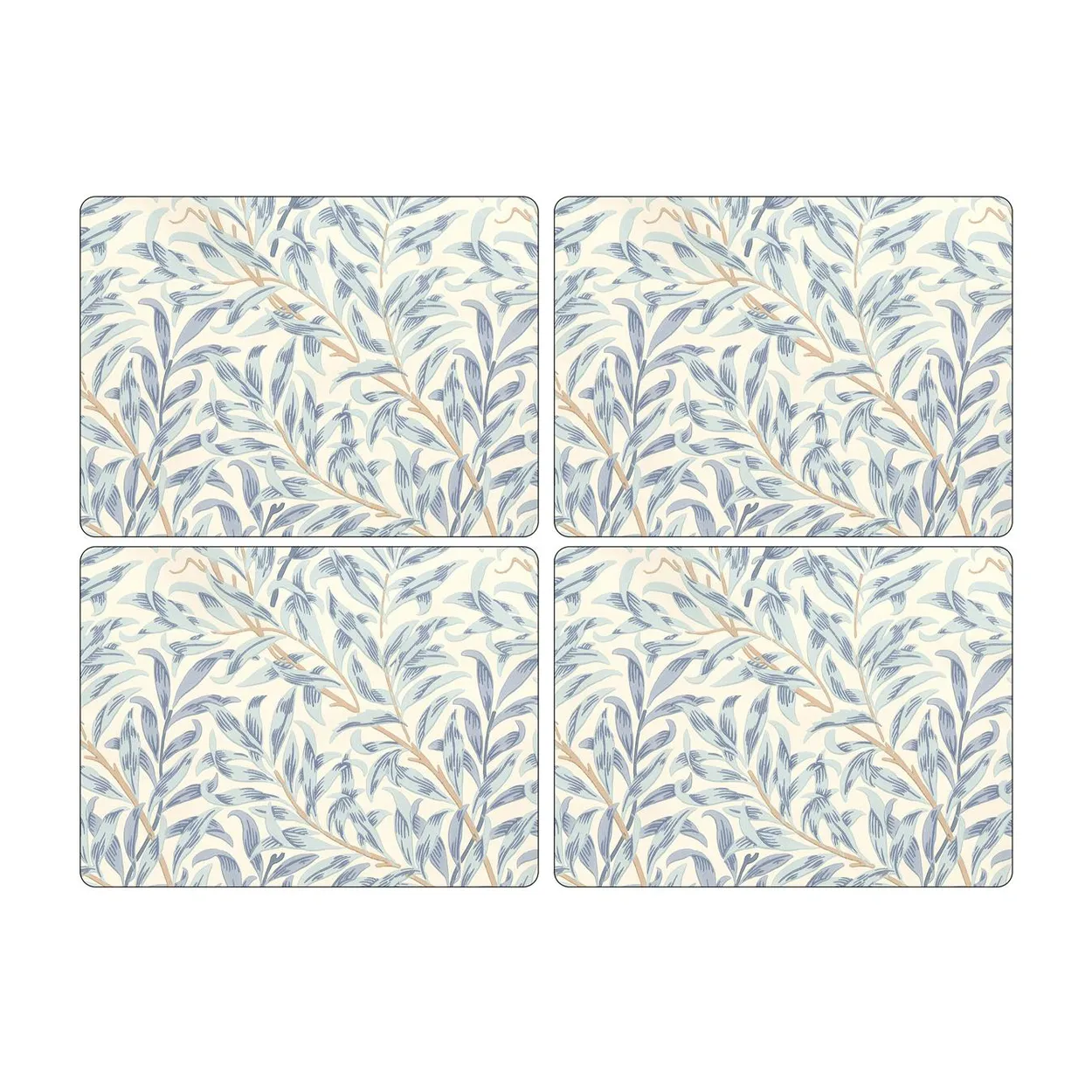 Produktfoto för Pimpernel Willow Morris Blå Bordsunderlägg 4-pack
