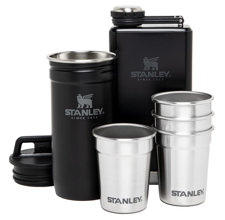 Stanley Plunta & 4 shotglas, Rostfritt stål-mattsvart Stanley