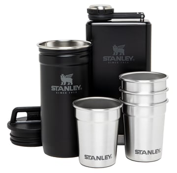 Stanley Stanley Plunta & 4 shotglas Rostfritt stål-mattsvart