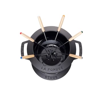 Staub fondueset 1,65 l - svart - STAUB