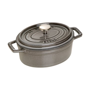 STAUB Staub La Cocotte oval gryta gjutjärn 1 L Grafitgrå