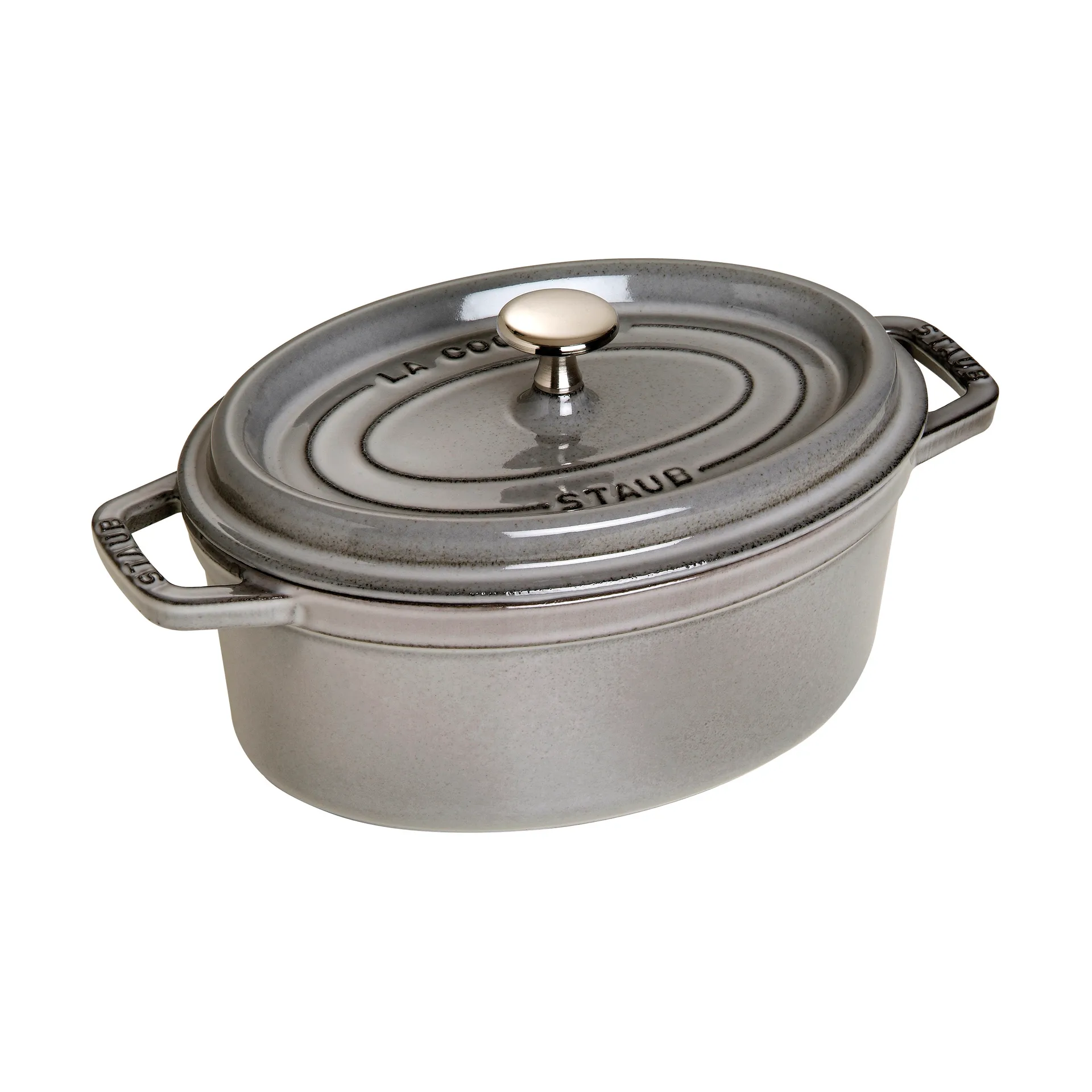 Staub La Cocotte oval gryta gjutjärn 2,35 L, Grafitgrå STAUB