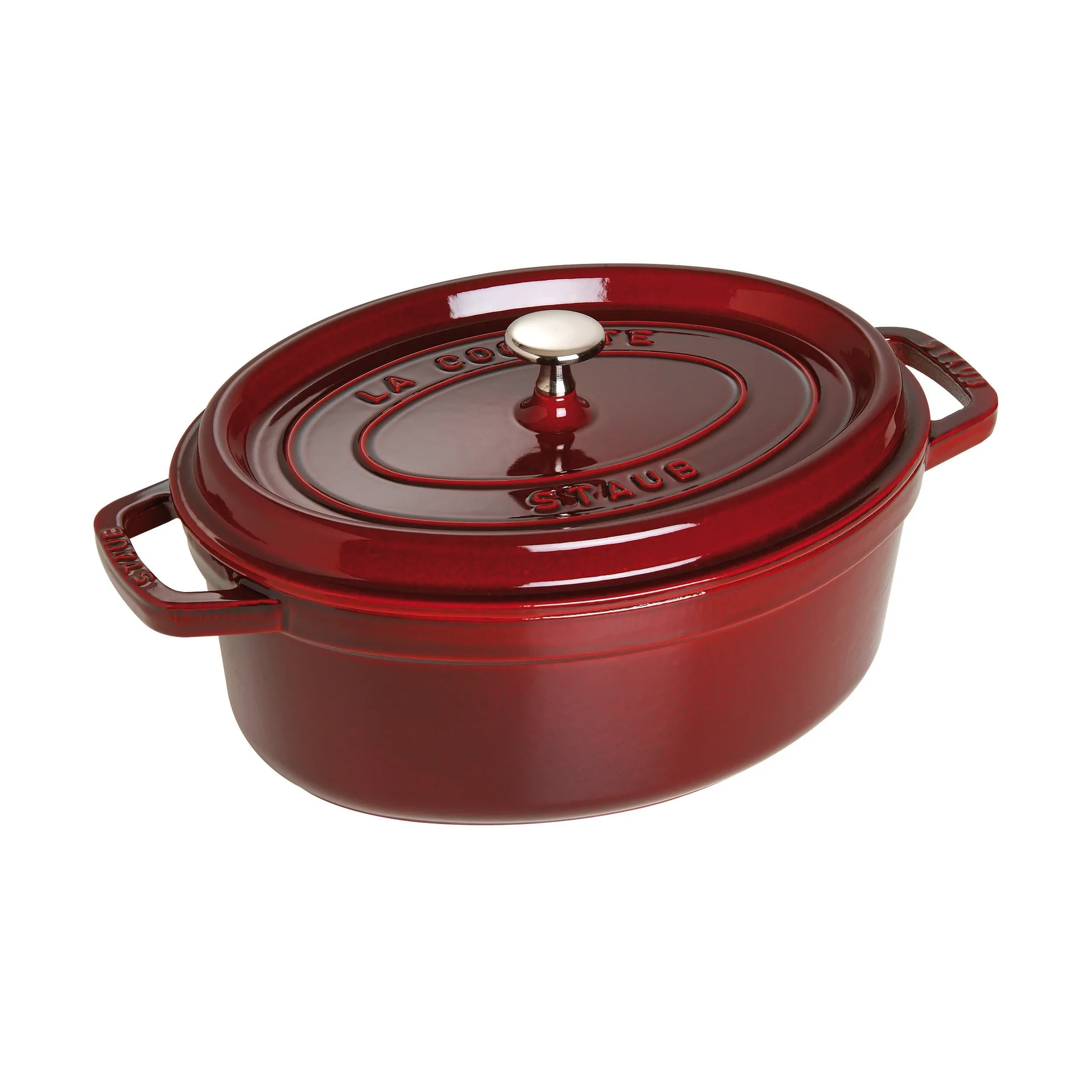 Staub La Cocotte oval gryta gjutjärn 4,2 L, Grenadinröd STAUB