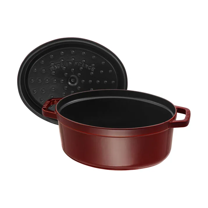 Staub La Cocotte oval gryta gjutjärn 4,2 L, Grenadinröd STAUB