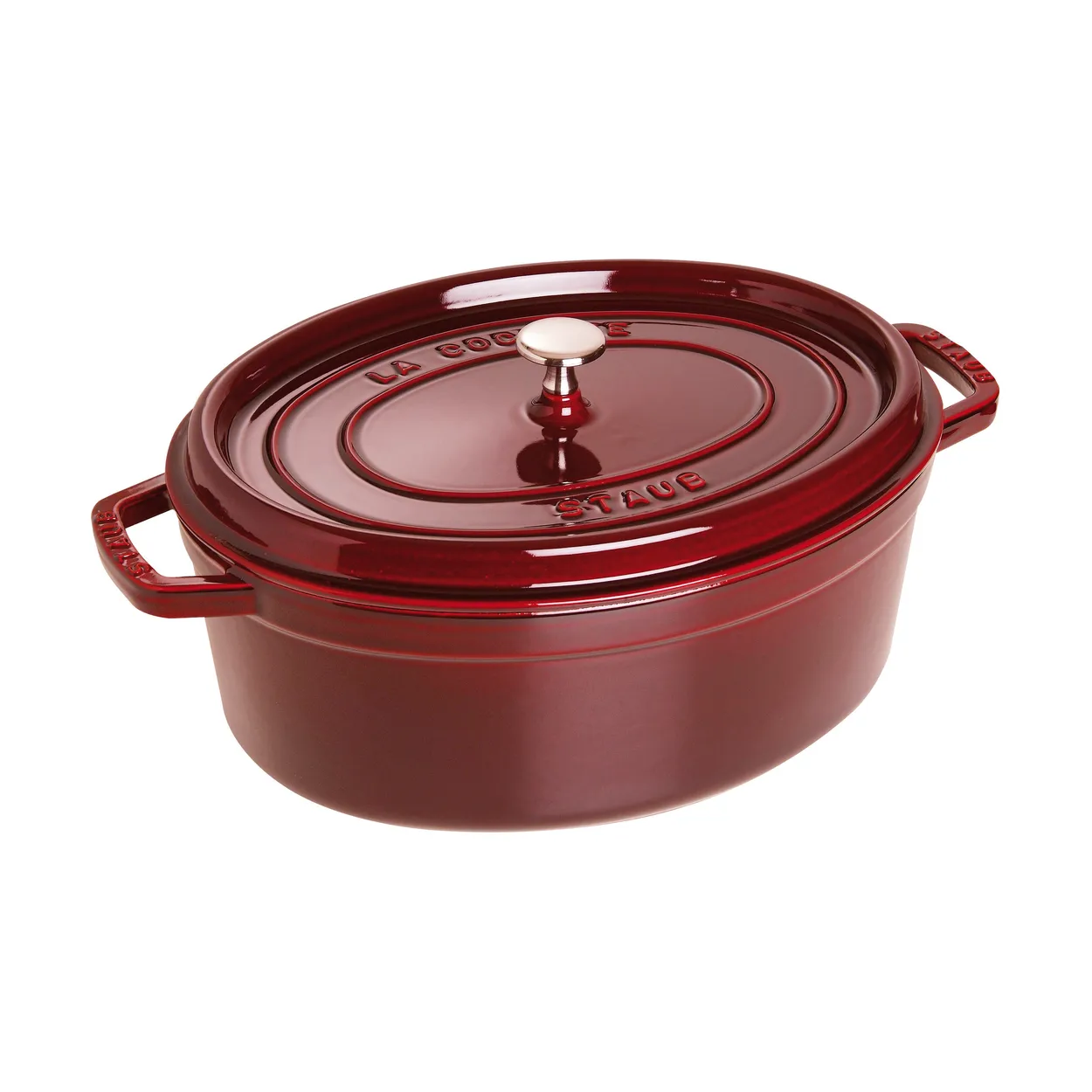 STAUB Staub La Cocotte oval gryta gjutjärn 6,7 L Grenadinröd