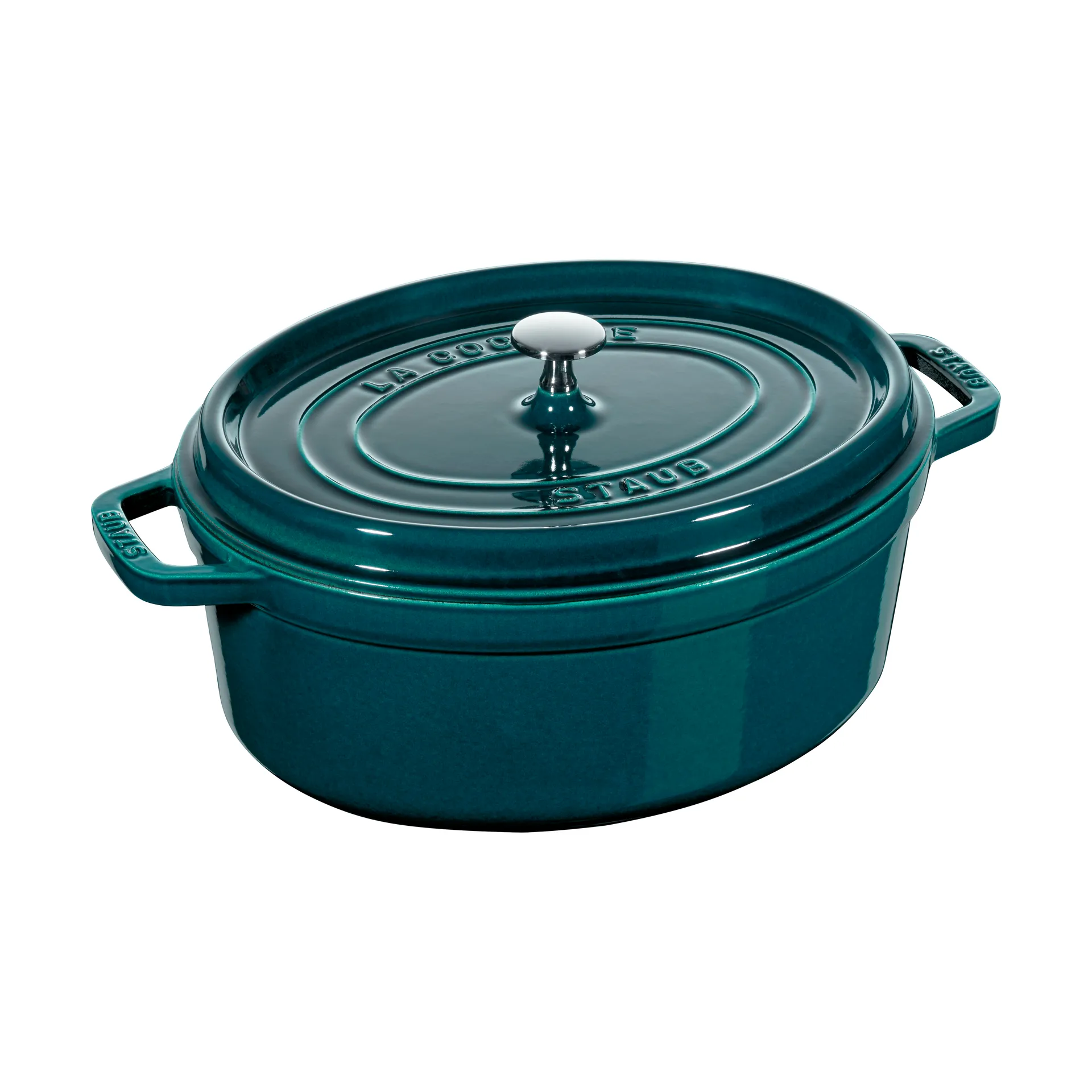 Staub La Cocotte oval gryta gjutjärn 6,7 L, La Mer STAUB