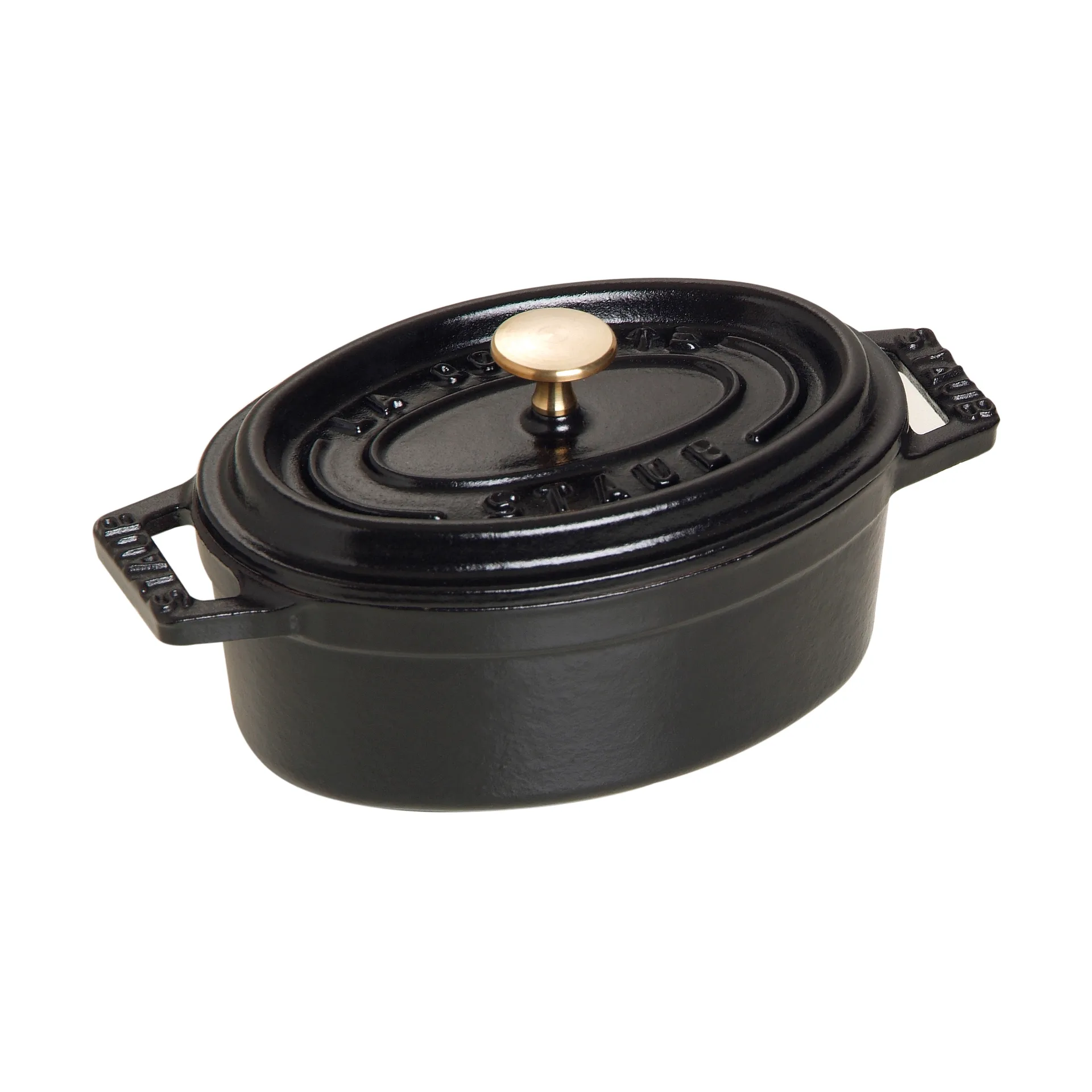 Staub La Cocotte oval minigryta gjutjärn 0,25 L, Svart STAUB