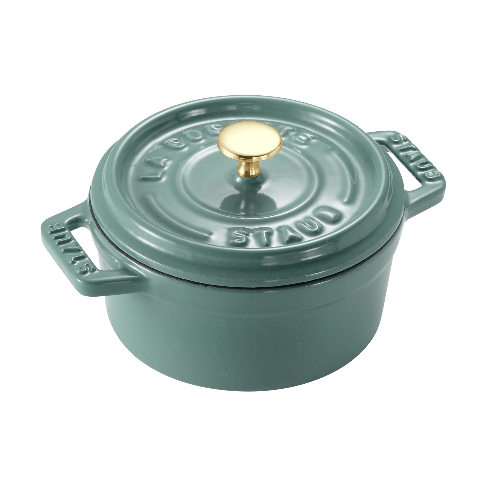 Staub La Cocotte rund gryta gjutjärn 0,25 L, Eukalyptus STAUB