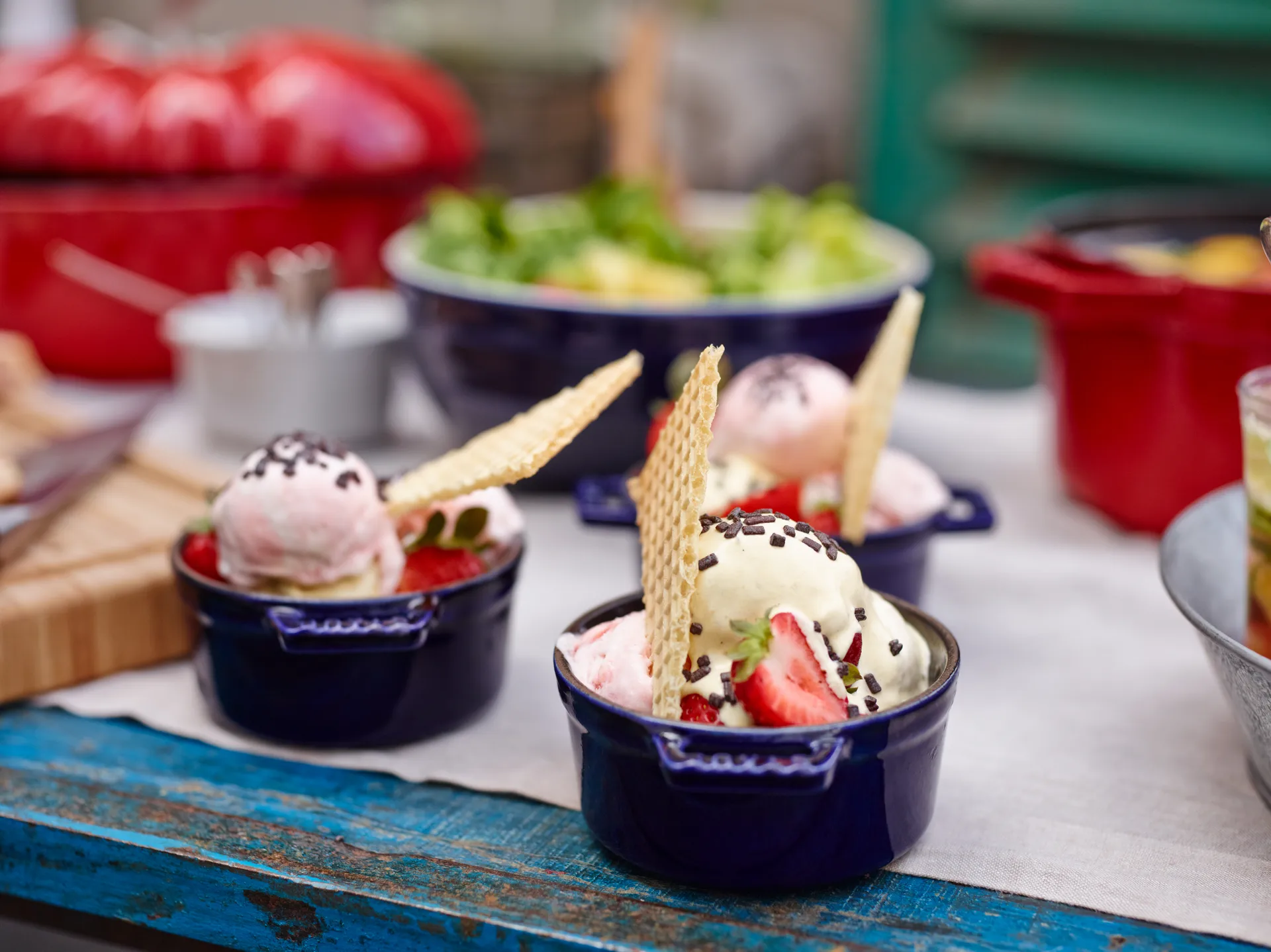 Staub La Cocotte rund gryta gjutjärn 0,25 L, Mörkblå STAUB