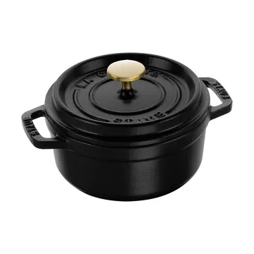 Staub La Cocotte rund gryta gjutjärn 0,8 L - Svart - STAUB