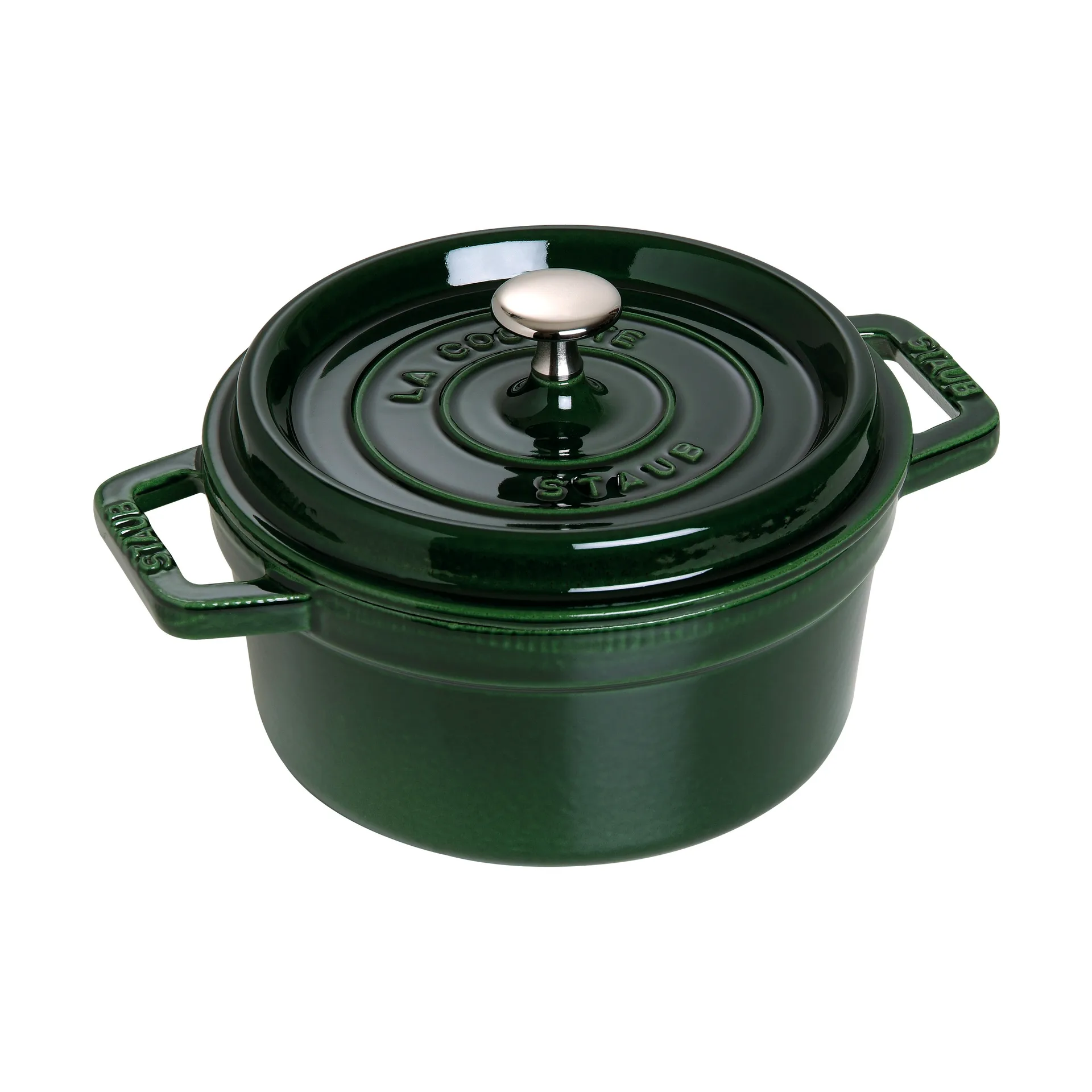STAUB Staub La Cocotte rund gryta gjutjärn 2,5 L Basilikagrön