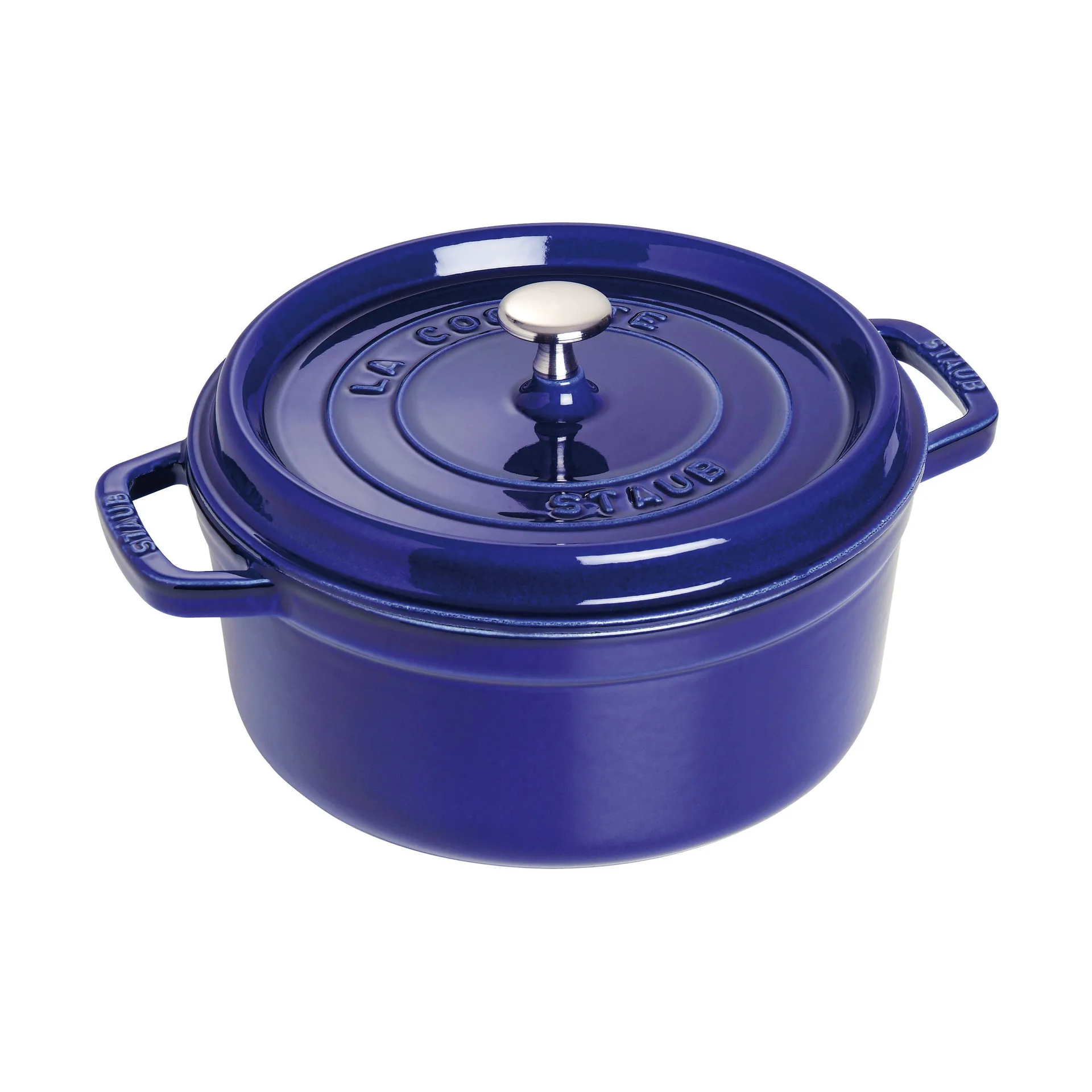 STAUB Staub La Cocotte rund gryta gjutjärn 2,5 L Mörkblå