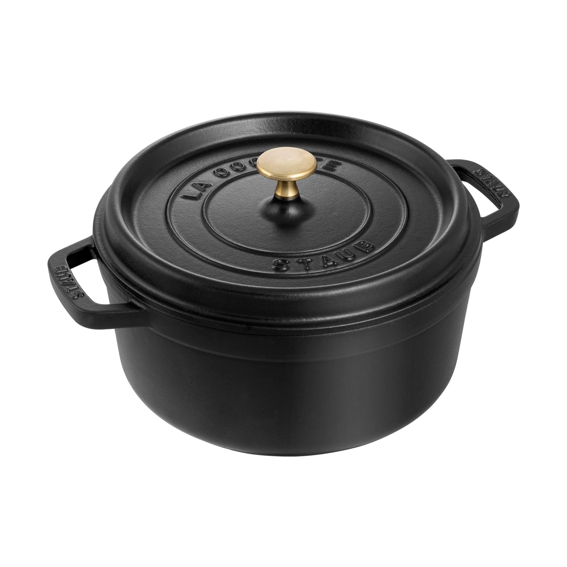 STAUB Staub La Cocotte rund gryta gjutjärn 2,5 L Svart