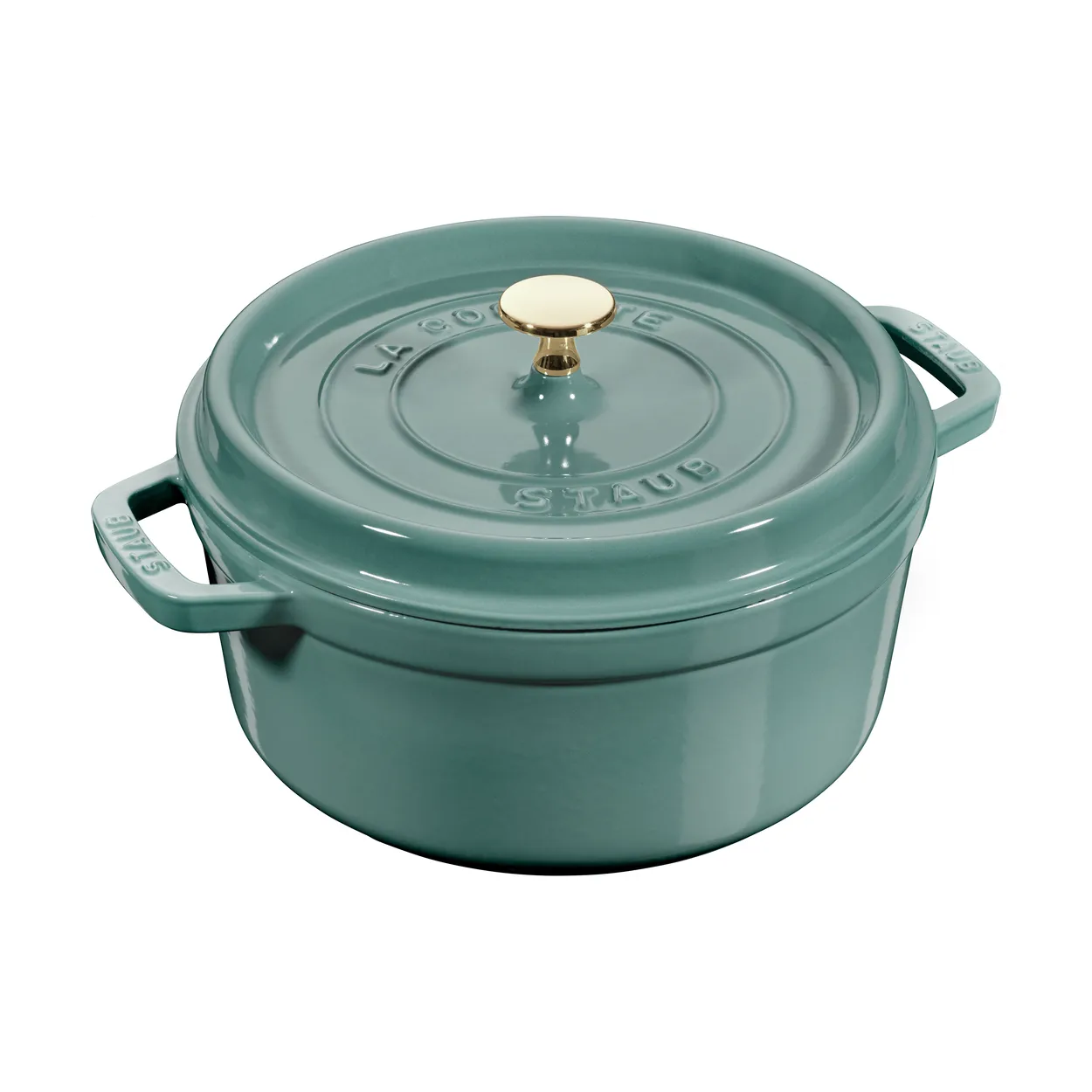 STAUB Staub La Cocotte rund gryta gjutjärn 3,8 L Eukalyptus