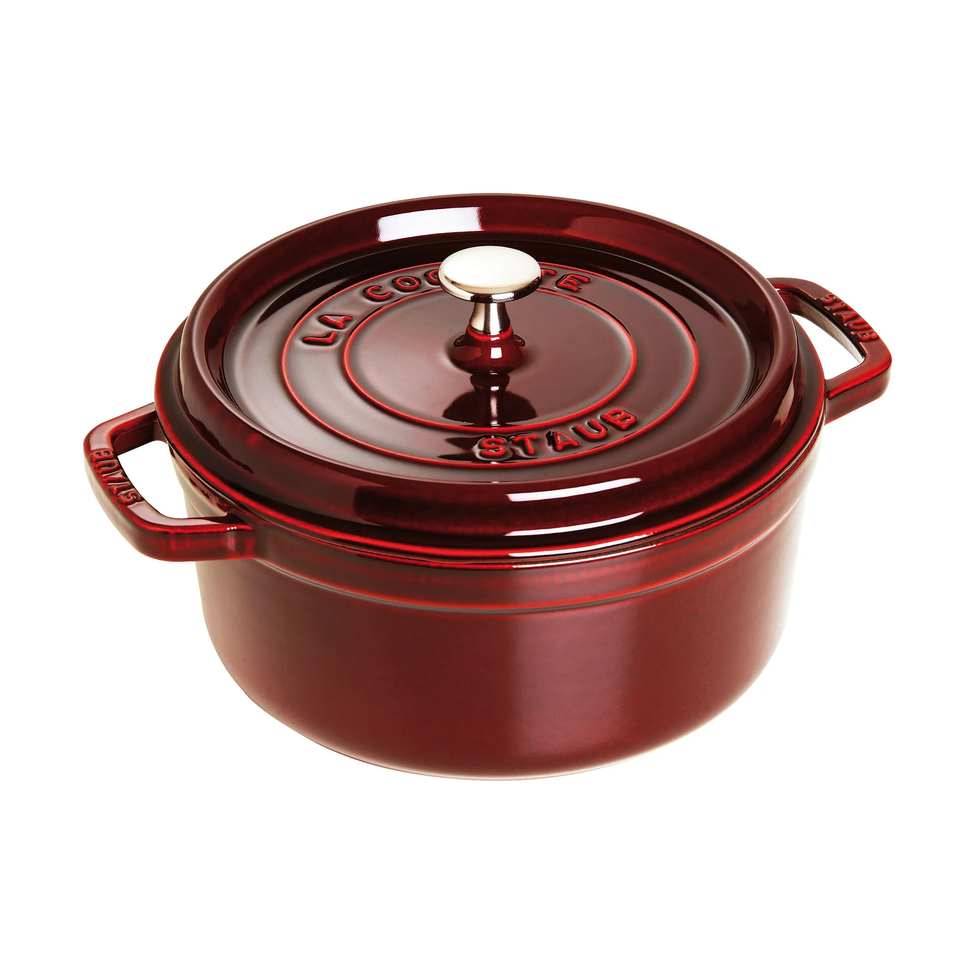 Staub La Cocotte rund gryta gjutjärn 5,2 L, Grenadinröd STAUB