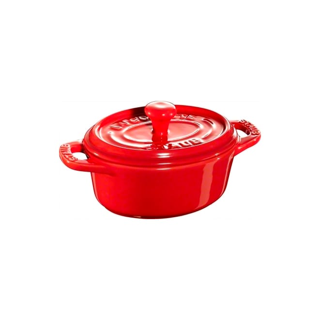 Staub oval minigryta 0,2 l - röd - STAUB