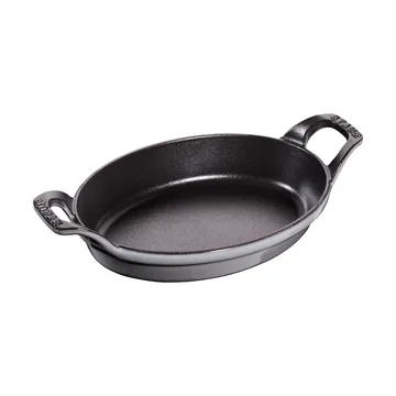 staub staub oval ugnsform gjutjärn 21 cm grafitgrå