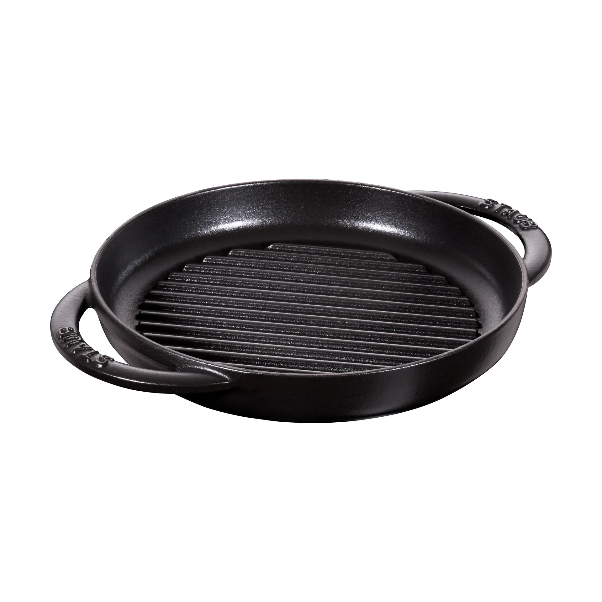 Staub Pure grillpanna gjutjärn rund svart, Ø22 cm STAUB