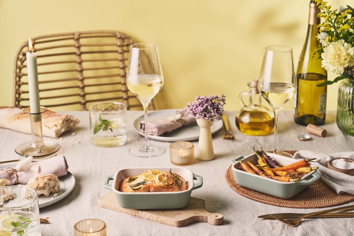 Staub rektangulär gjutjärn ugnsformsset 2 delar, Eukalyptus STAUB