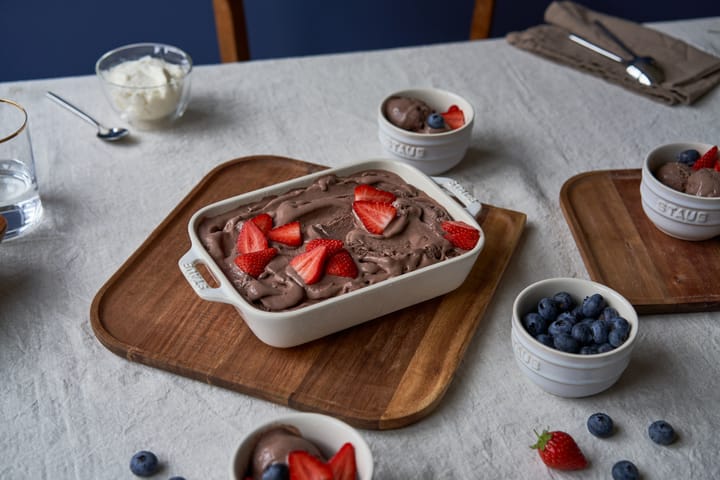 Staub rektangulär ugnsform 20 x 16 cm, vit STAUB