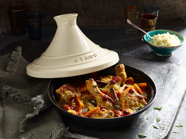 Staub Tagine gjutjärn svart-beige, 20 cm STAUB
