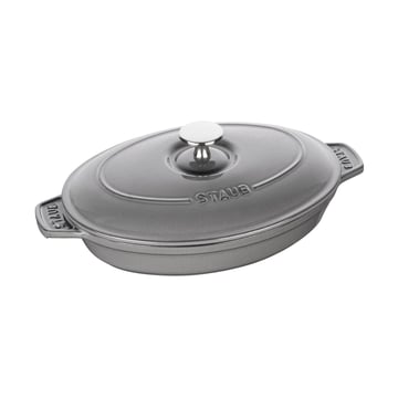 STAUB Staub ugnsform gjutjärn med lock oval 23 cm Grafitgrå