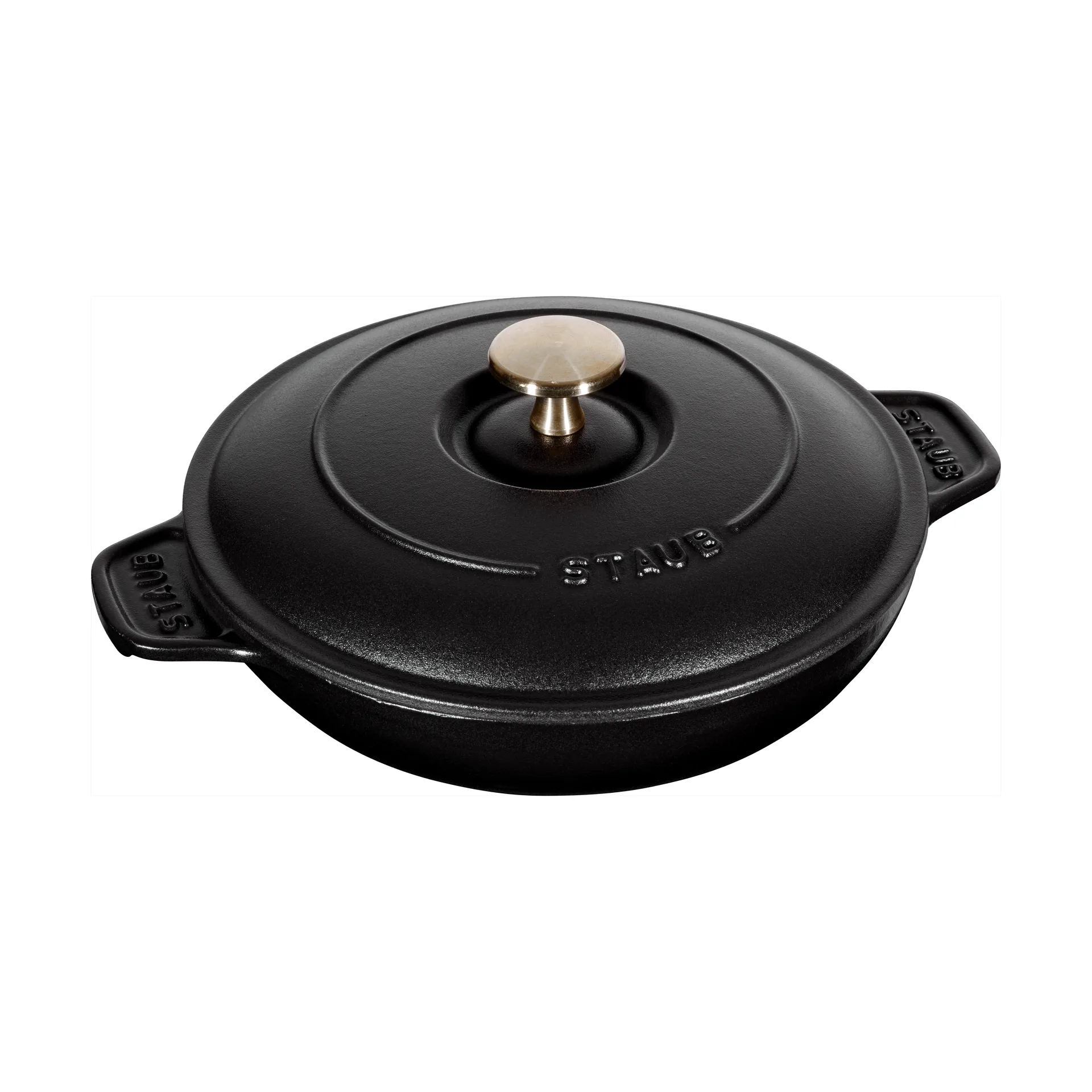 Staub ugnsform gjutjärn med lock rund Ø20 cm, Svart STAUB