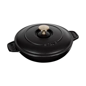 staub staub ugnsform gjutjärn med lock rund ø20 cm svart