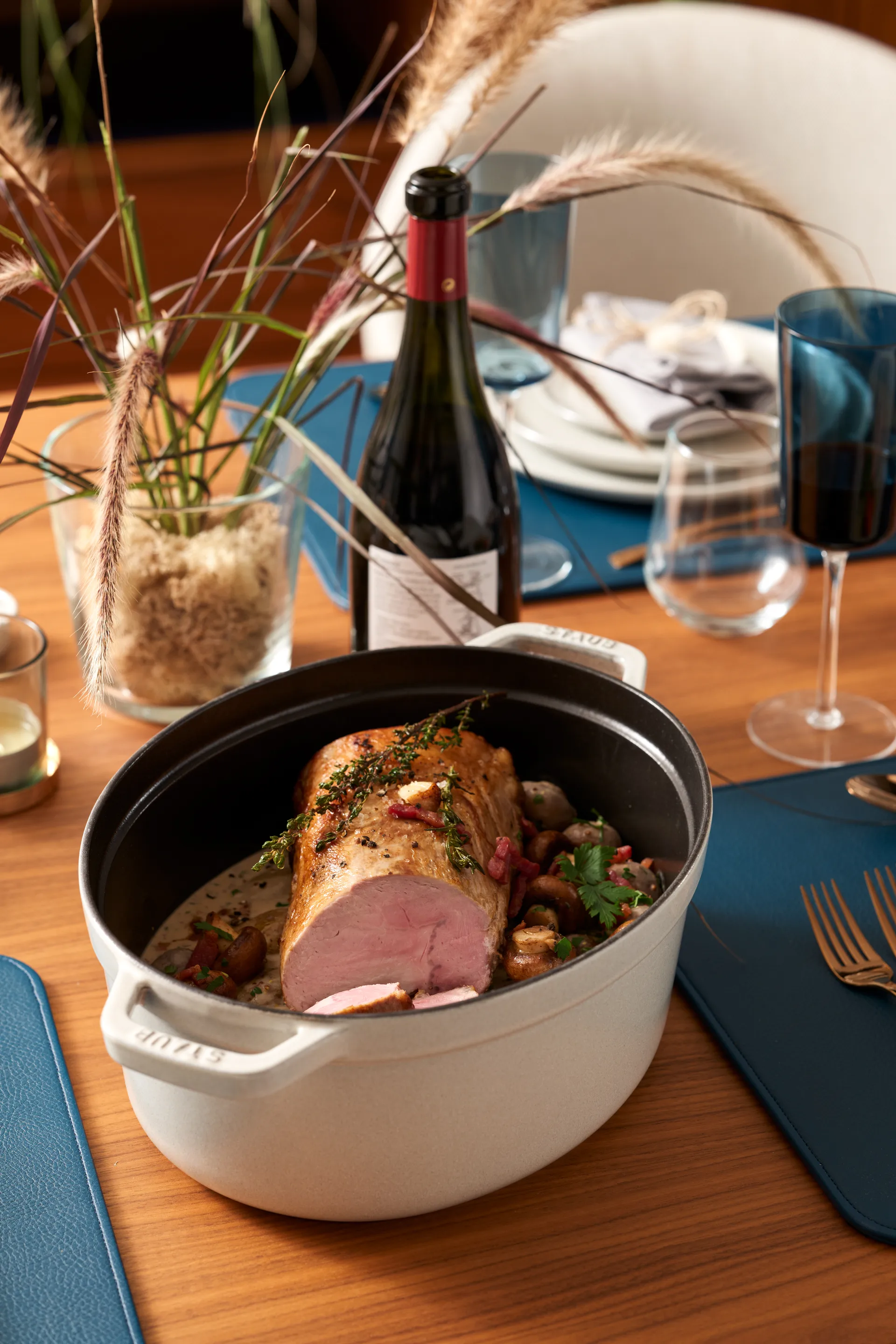 Staub White Truffle gryta oval, 8 l STAUB