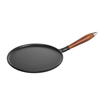 Läs mer om STAUB Vintage pannkakspanna med trähandtag Ø28 cm Svart