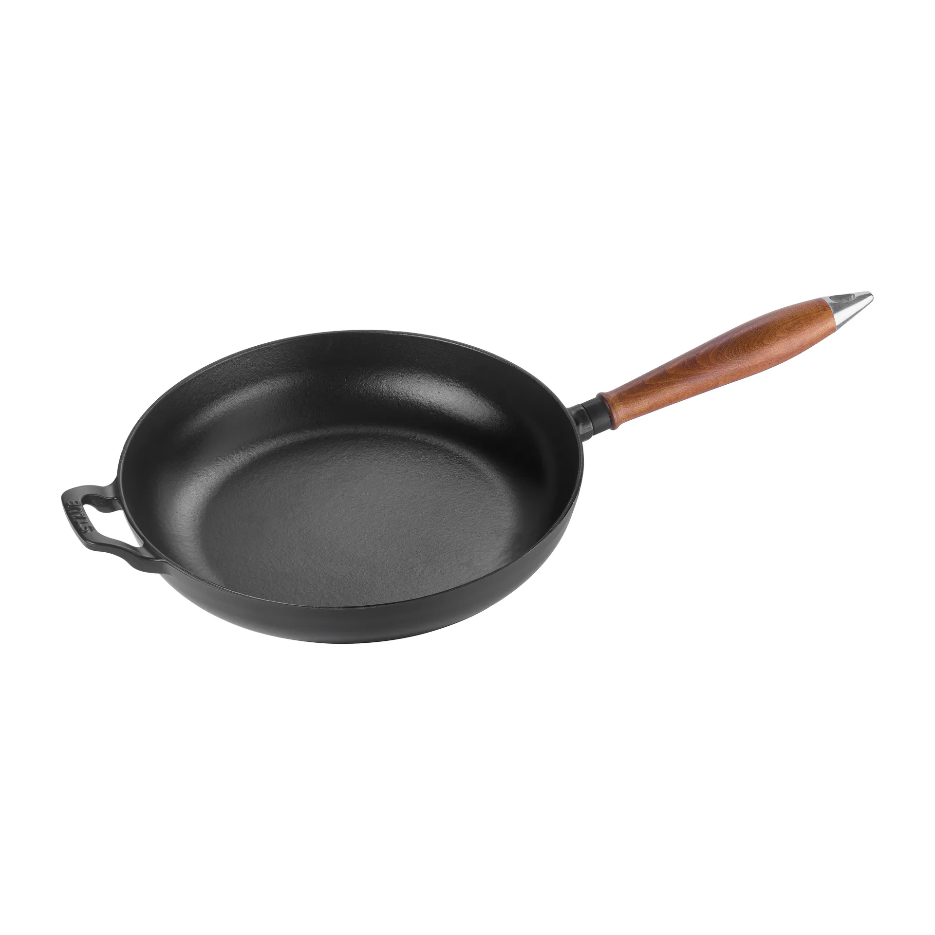 Vintage stekpanna med trähandtag Ø28 cm, Svart STAUB