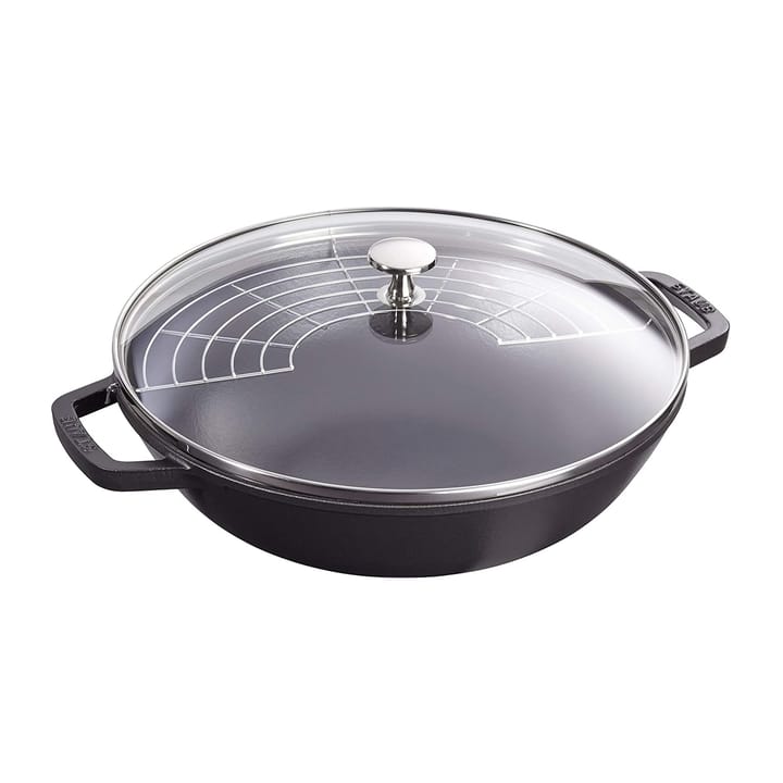 Wok med glaslock Ø30 cm 4,4 L - Svart - STAUB