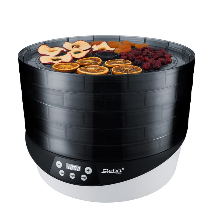 Steba ED8 Dehydrator roterande svamptork 5 brickor, Svart-vit Steba