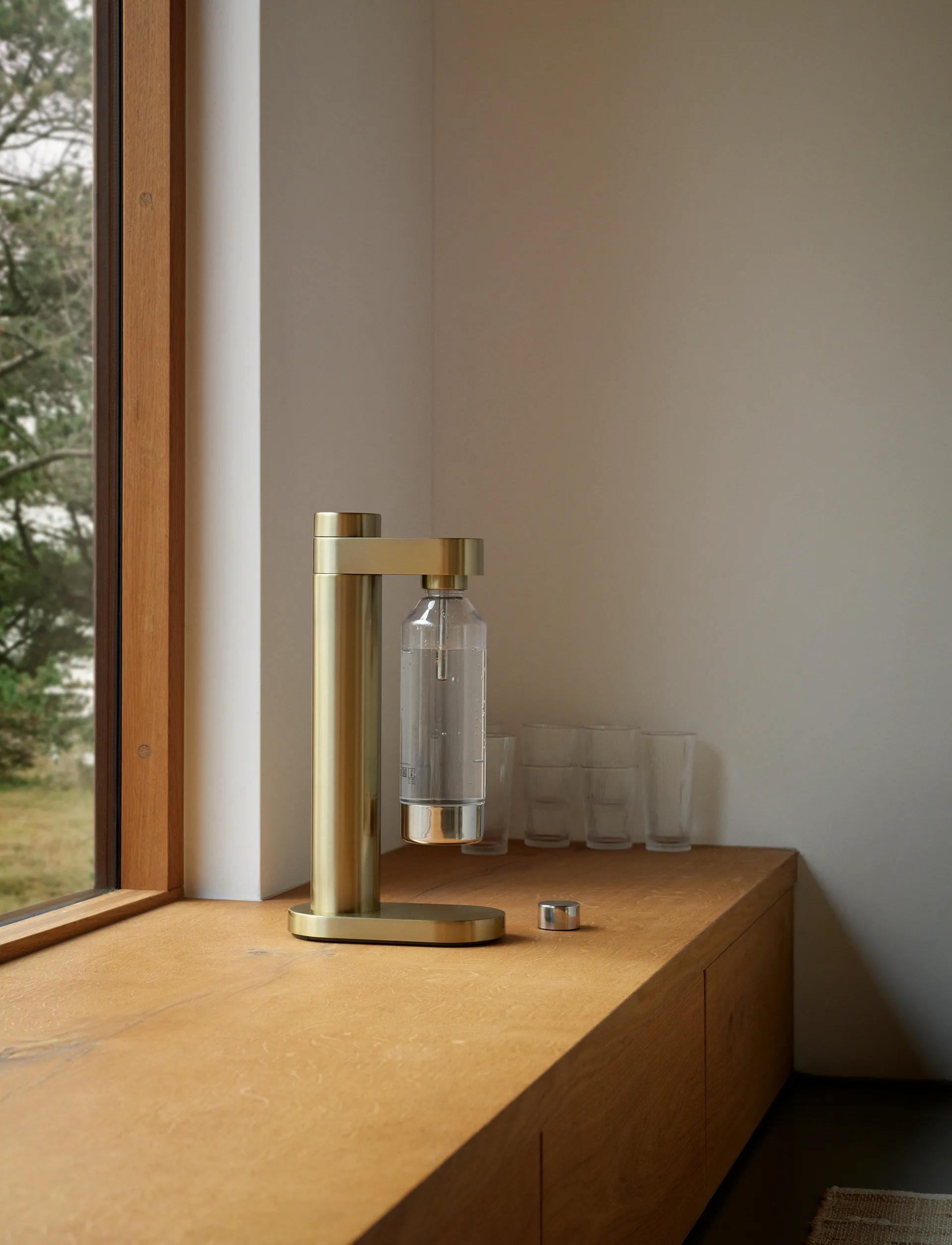 Brus kolsyremaskin, Brushed brass Stelton