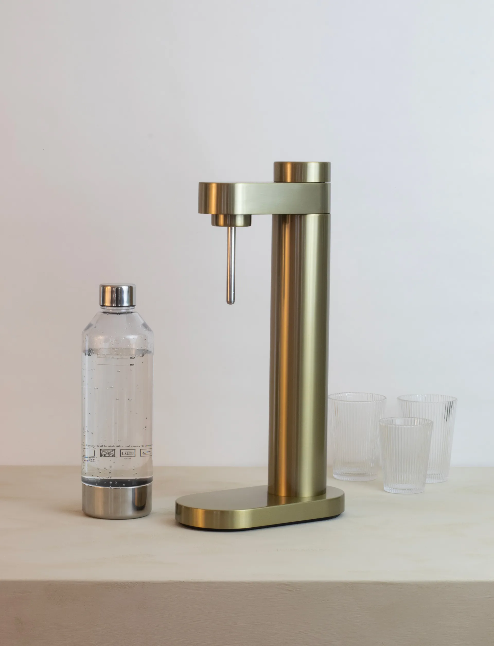Brus kolsyremaskin, Brushed brass Stelton