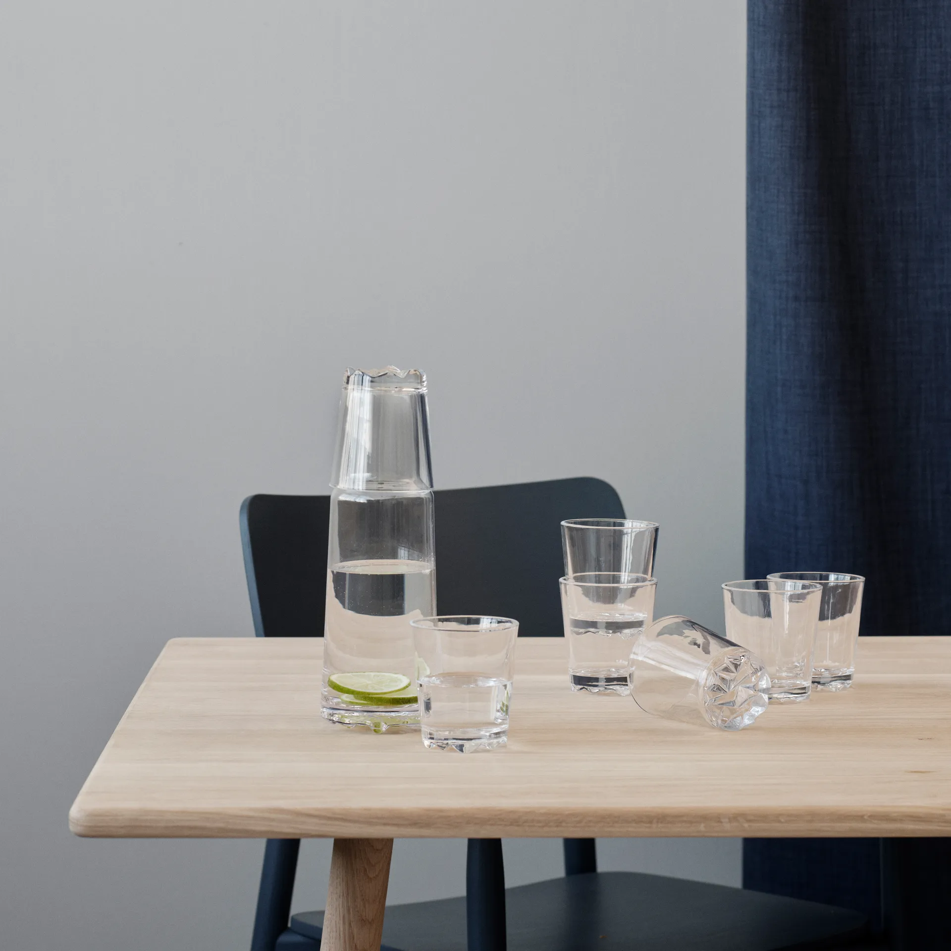Glacier karaff med dricksglas, Klar Stelton