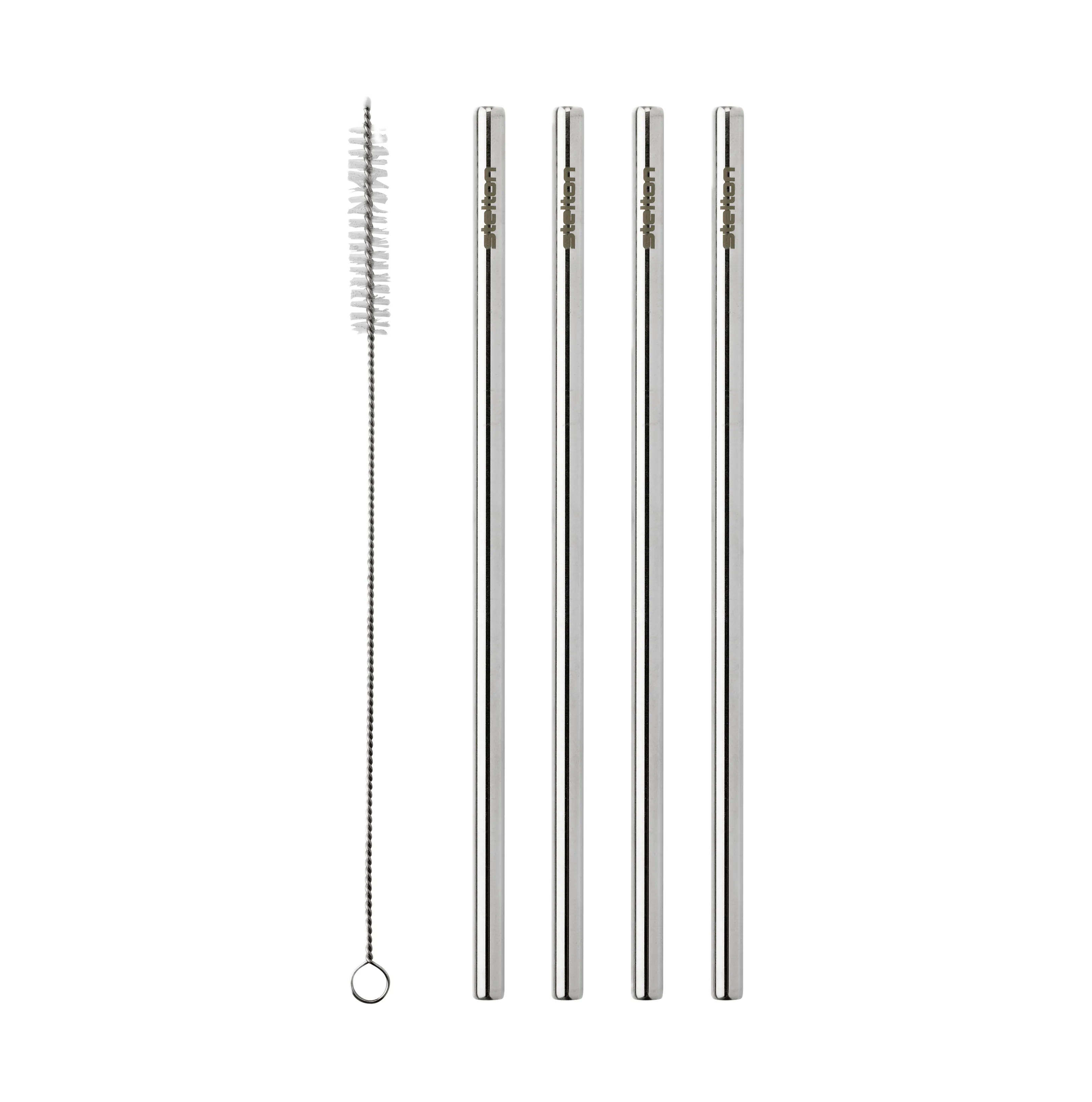 Stelton återanvändbara sugrör 4-pack, Steel