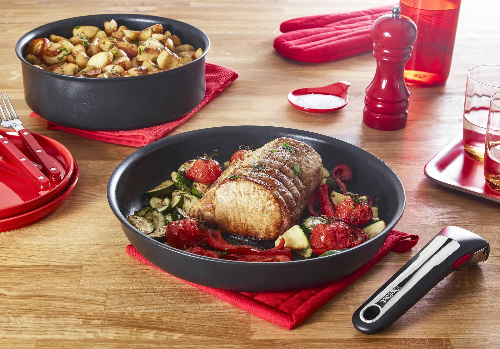 Ingenio Unlimited ON stekpanne- och kastrullset, 13 delar Tefal